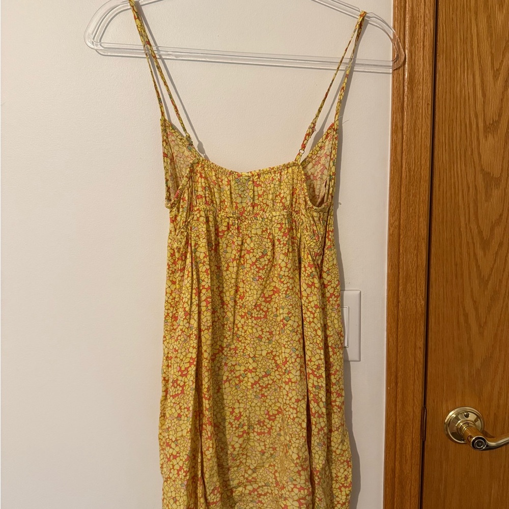 WILD FABEL; Women’s Small, Floral Yellow Spaghetti Strap Dress - Picture 2 of 2